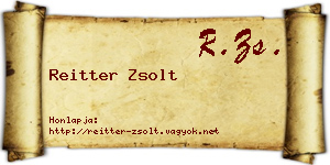 Reitter Zsolt névjegykártya